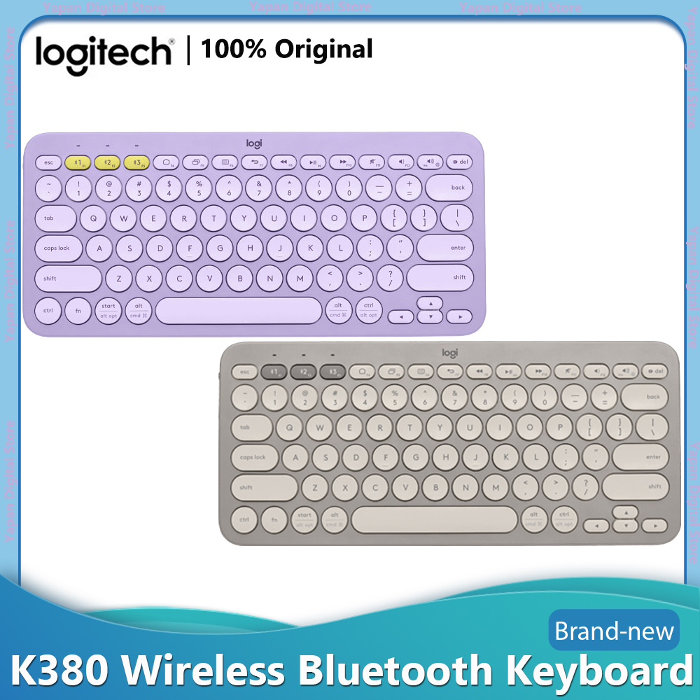 Logitech K380 Drahtlose Bluetooth-Tastatur für mehrere Geräte, tragbare, ultradünne Tastaturen für Windows, Mac, Chrom, iOS und Android
