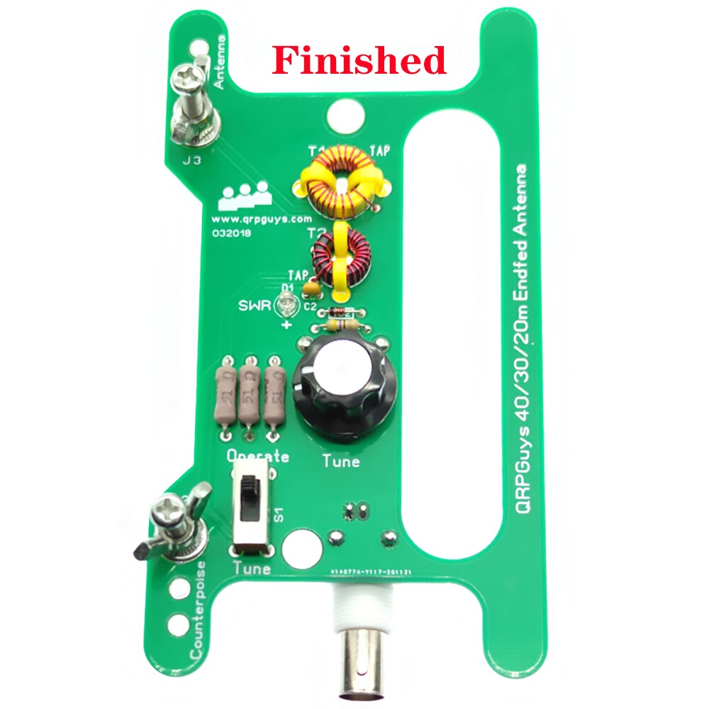 Qrpguys-antena alimentada de extremo múltiple, portátil, Vertical, 10W