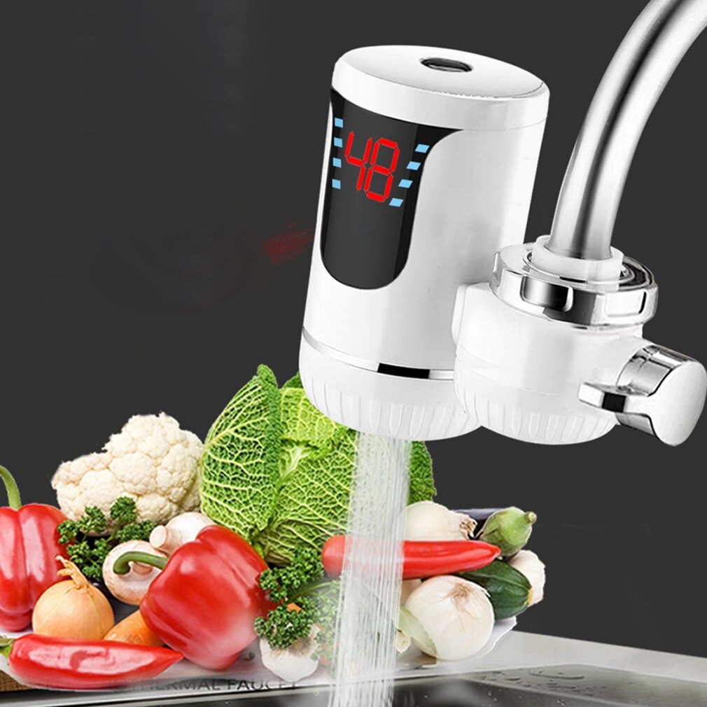 Grifo de agua y fría de doble uso, calentador eléctrico Universal de tres segundos con conexión rápida