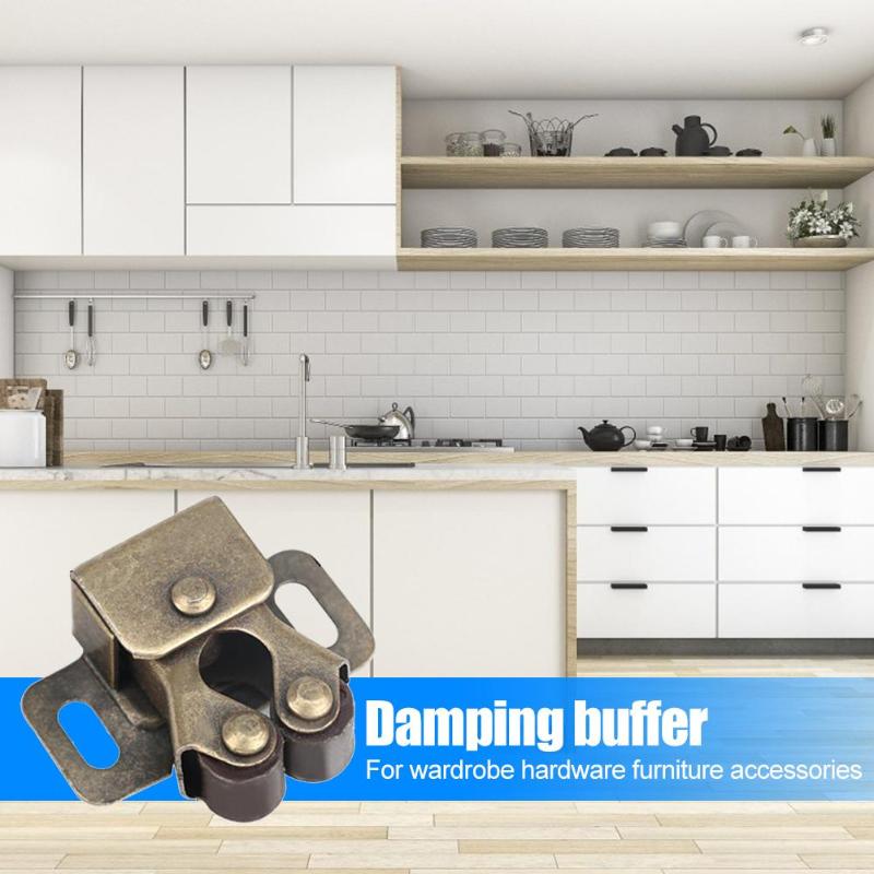 Kitchen Cabinet Door Stopper Stable Durable Tight Fitting Built-in Spring Catches Furniture Cupboard Protect Damper Buffer