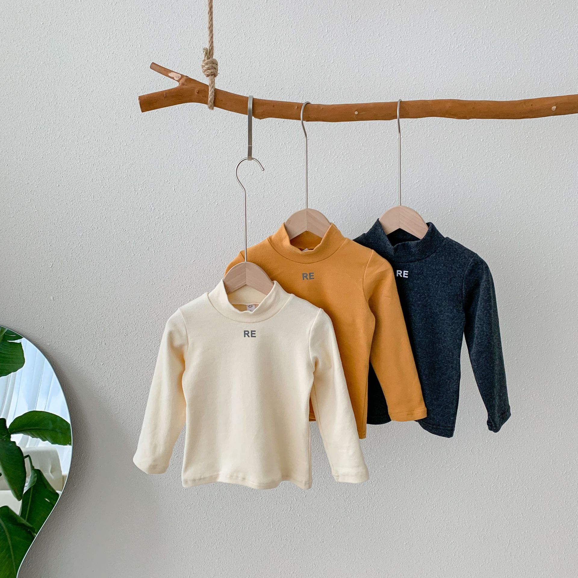 Efterår piger langærmet t-shirt børn bomuldstoppe piger top