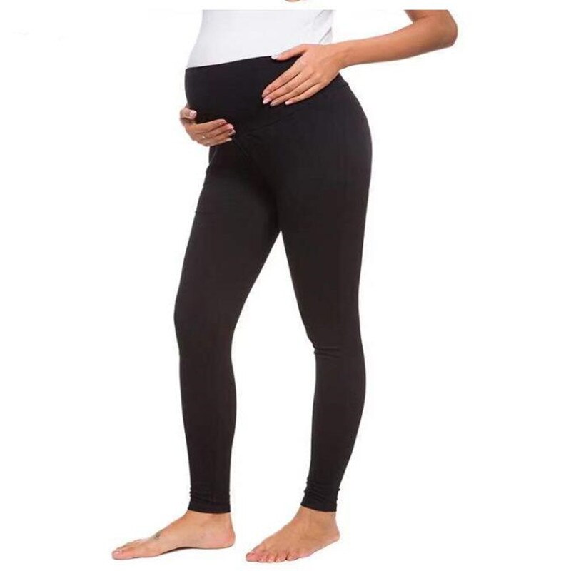 Belly Skinny Maternity Leggings For Women Over Bump Plus Size Pregnancy Legin Lounge Pants Plus Size 2XL XL S Dark Grey Black