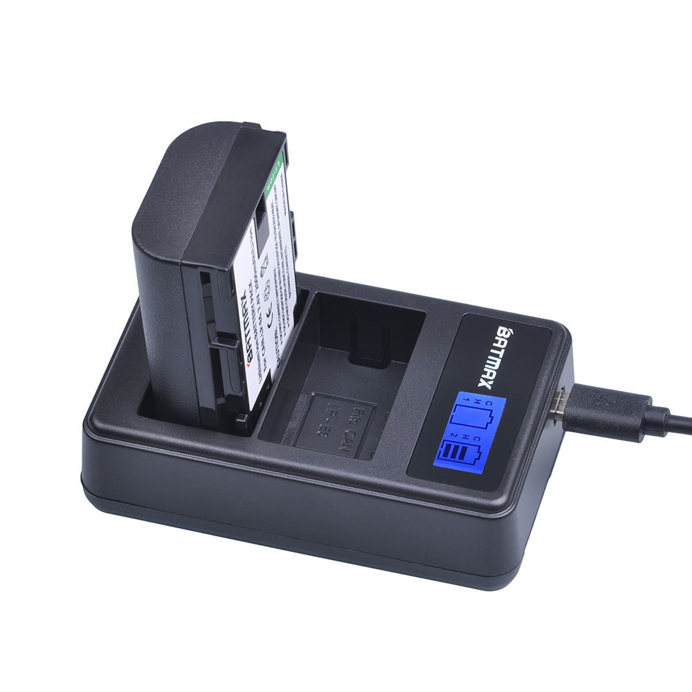LCD Dual USB Batterij Oplader voor LP-E6 LP E6 LPE6 Camera Batterij Canon 5D Mark II III 7D 60D EOS 6D 70D 80D Camera 'S