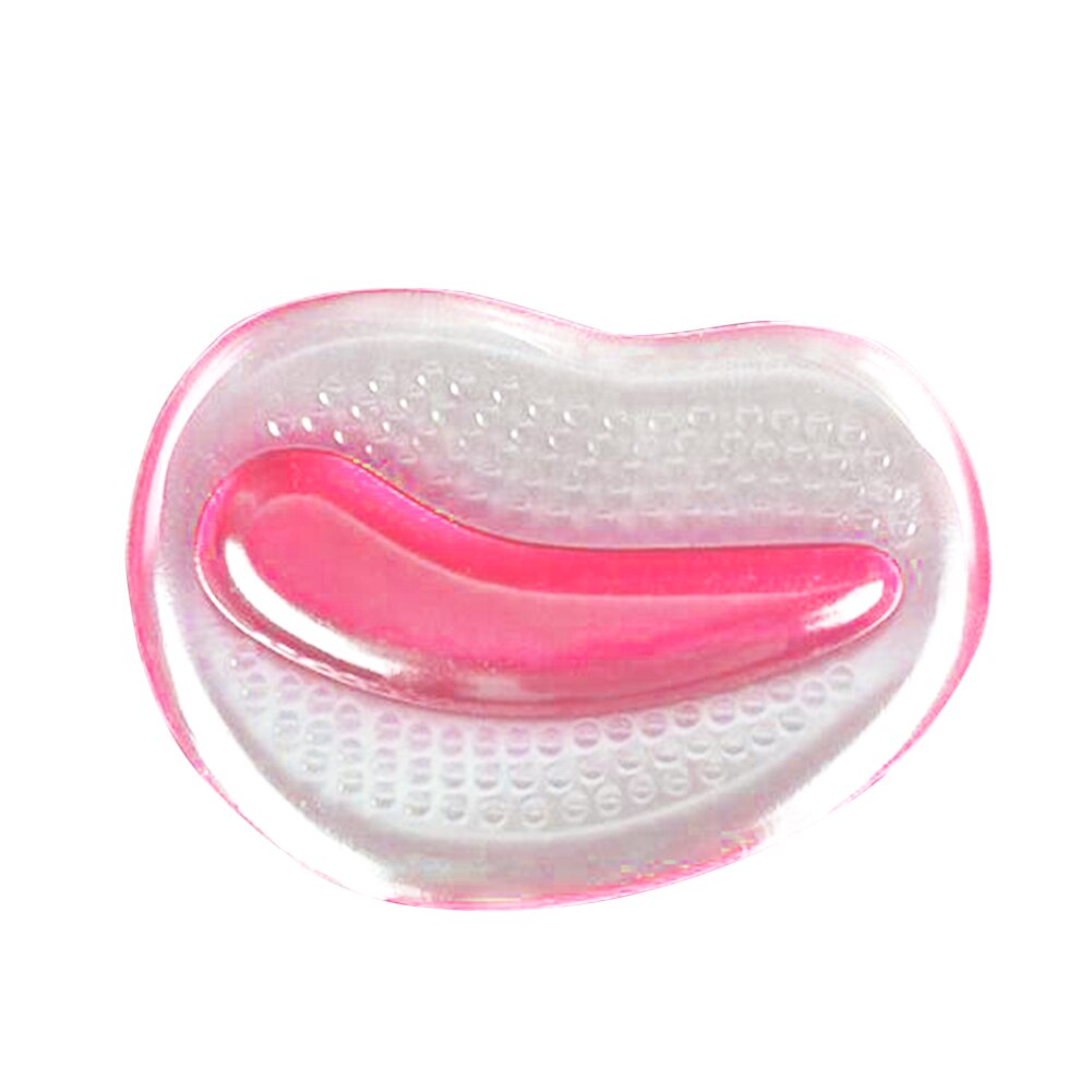 1 par gel indlæg silikone forfodspuder indlægssåler gel indlæg massager anti-skrid smertestillende sandaler hvid rød sko tilbehør: Rød