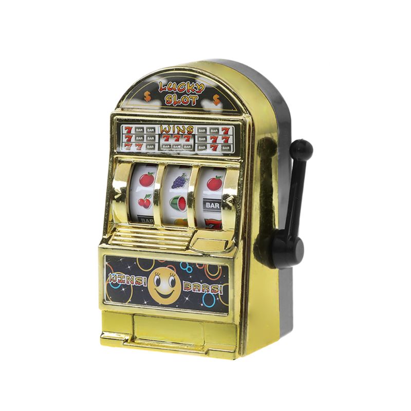 1pc heldig jackpot mini frugt spilleautomat sjov fødselsdag børn pædagogisk legetøj: Guld