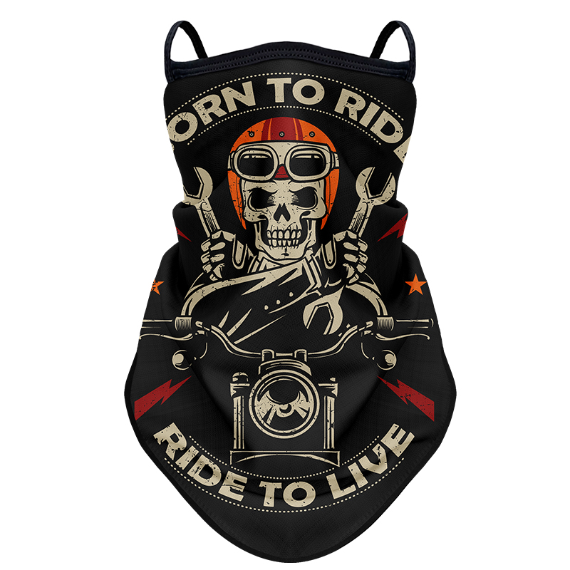 Máscara de protección solar Retro para Moto, pañuelo para la cabeza para motocicleta, Anti-UV para verano, cubierta para la cabeza y el cuello al aire libre, protector facial para montar, diadema deportiva: Caqui
