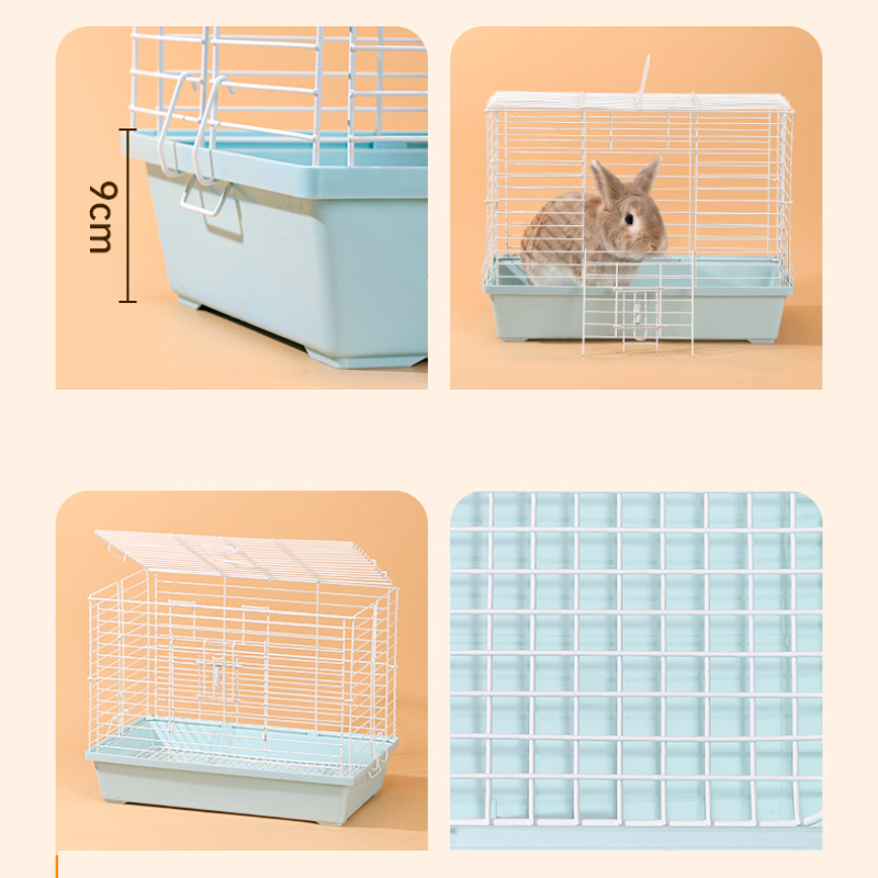 Jaula para conejos con cajón, jaulas para animales de mascotas, jaulas para hámster, jaula para ratas con ramas de flores y oso dorado