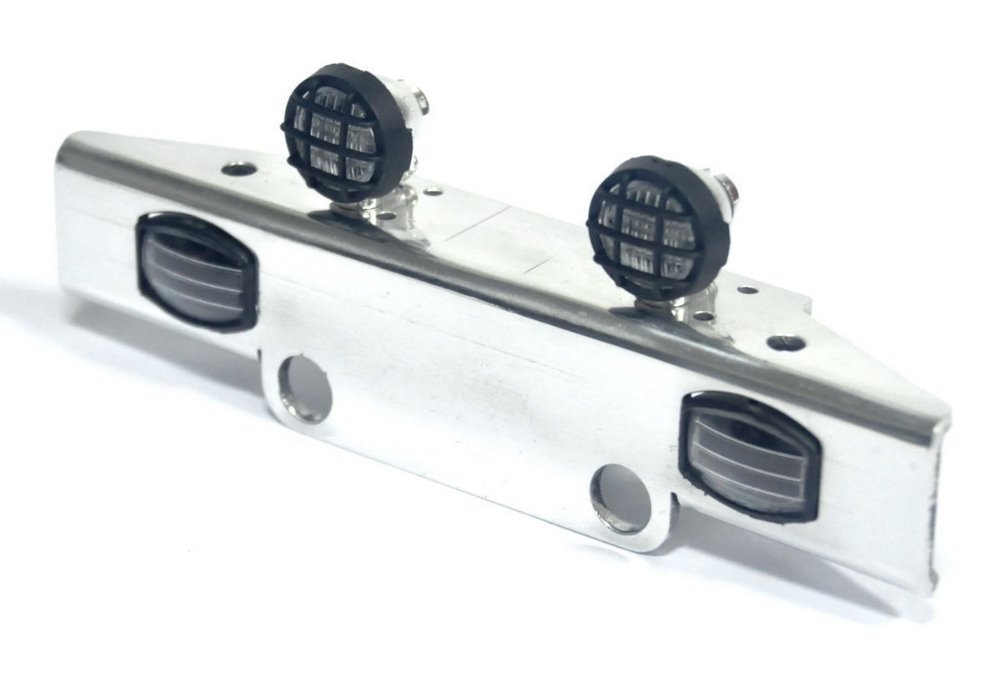 Aluminium Bumper/LED-(Tamiya WR02/GF-01 Suzuki Jimny Willy 2 Farm Koning)