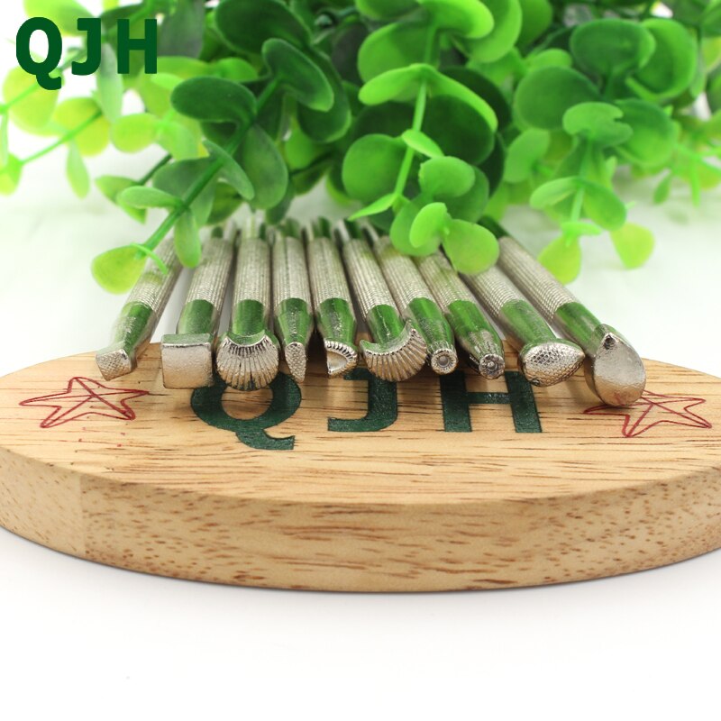 QJH skóra rzeźba ręczne narzędzia rymarskie grawerowanie zestaw rzemieślniczy skóra drukowanie narzędzia kaletnicze 1 zestaw (20 sztuk)