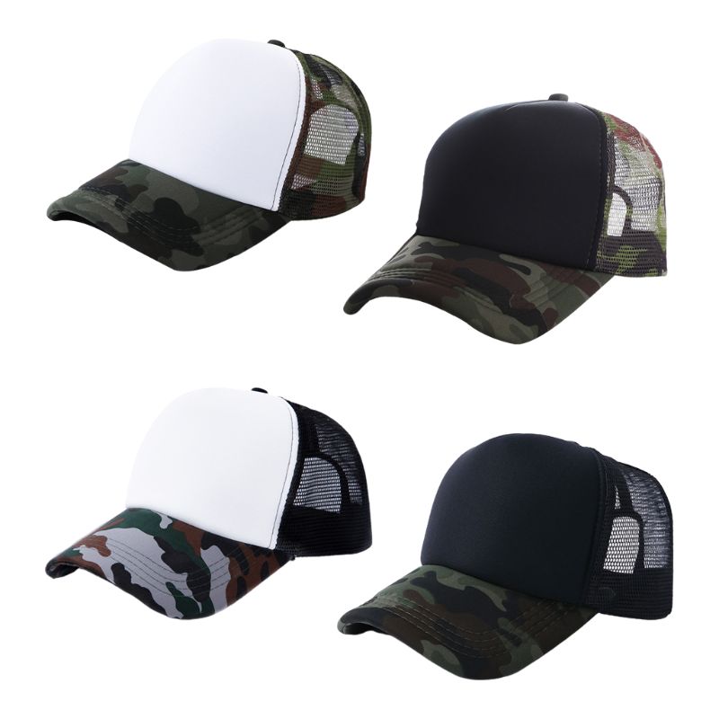 Camouflage mesh baseball pet ademend snapback hiphop zonnehoed verstelbare heren dames golf tennis zonnehoed klep