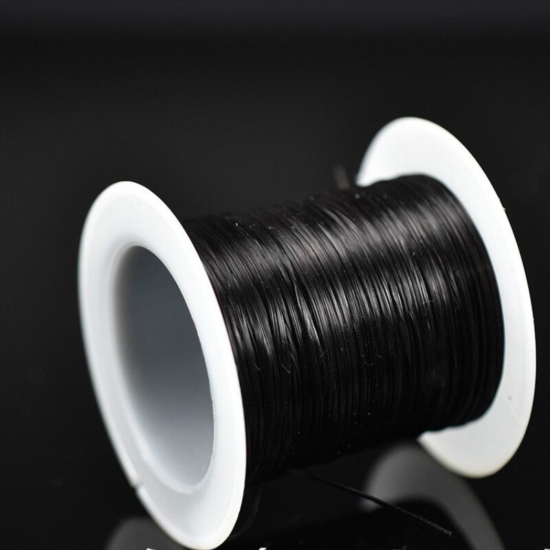 393inch/Roll Strong Elastic Crystal Beading Cord 1mm for Bracelets Stretch Thread String Necklace DIY Jewelry Making Cords Line: Black