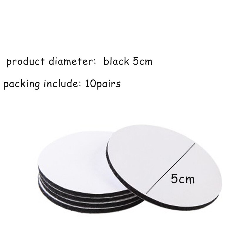 Strong Self Adhesive Fastener Dots Stickers velcros adhesive tape For Bed Sheet Sofa Mat Carpet Anti Slip Mat: black 5cm 10pairs