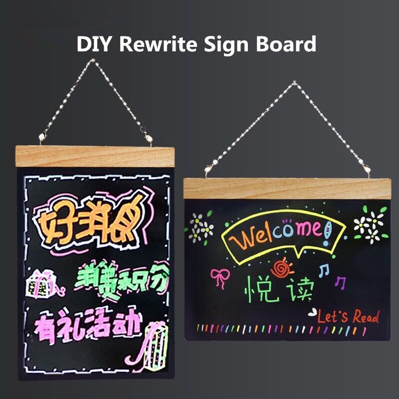 A4 Wooden DIY Board Hanging Door Sign Plaque Wall Decorations Home Yard Business Shop Cafe And Restaurant Front Sign