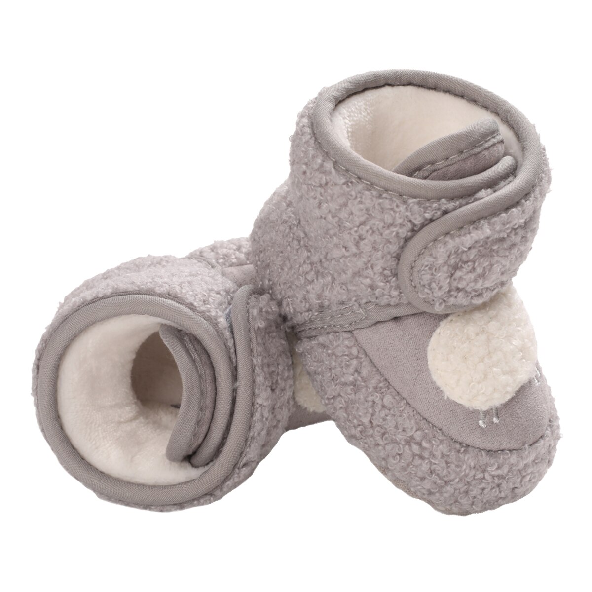 Baby Jongens Meisjes Slippers Leuke Schapen Patroon Cartoon Baby Laarzen Zachte Katoen Peuter Eerste Walker Crib Schoenen Grijpers 0-18M: Grijs / 13-18 months