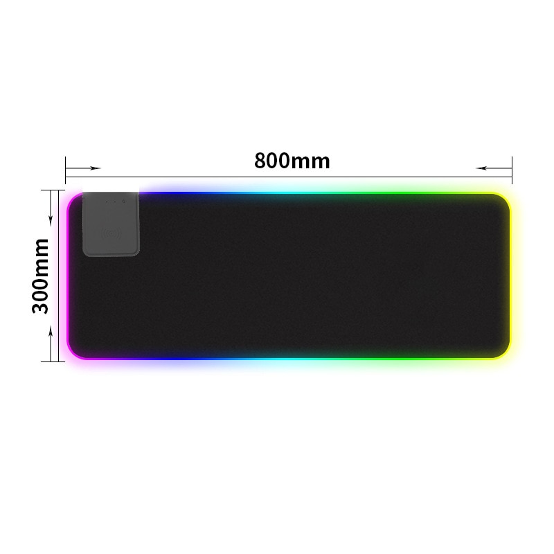 Wireless Charger RGB Luminous Oversized Desktop LED Waterproof Gaming Keyboard Mouse Pad Laptop Accessories