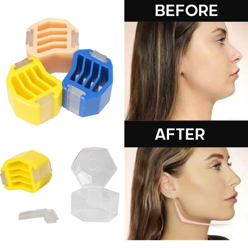 3/1Pcs Facial Masseter Neck Chin Exerciser Face Lifting Slimming Toning Silica Gel Massage Ball Muscle Exercise Health Tool