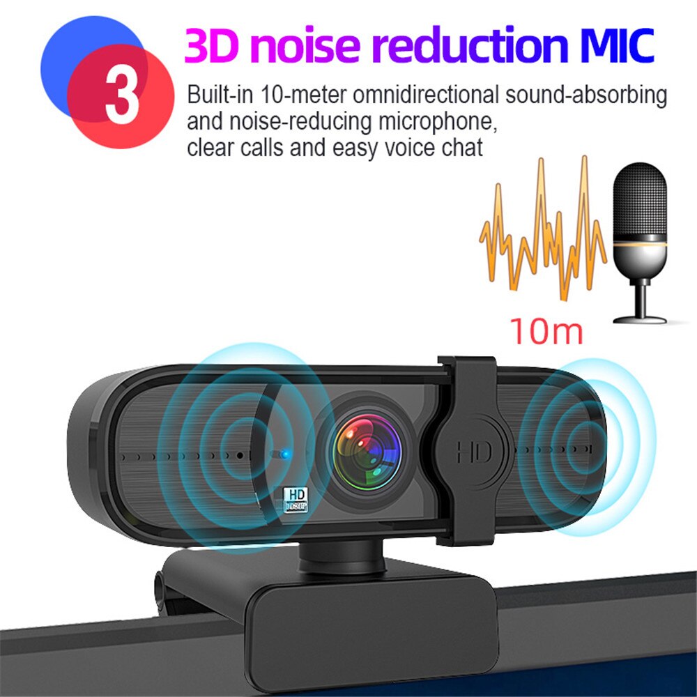HD 1080P Webcam AutoFocus PC WebCamera with Microp... – Vicedeal