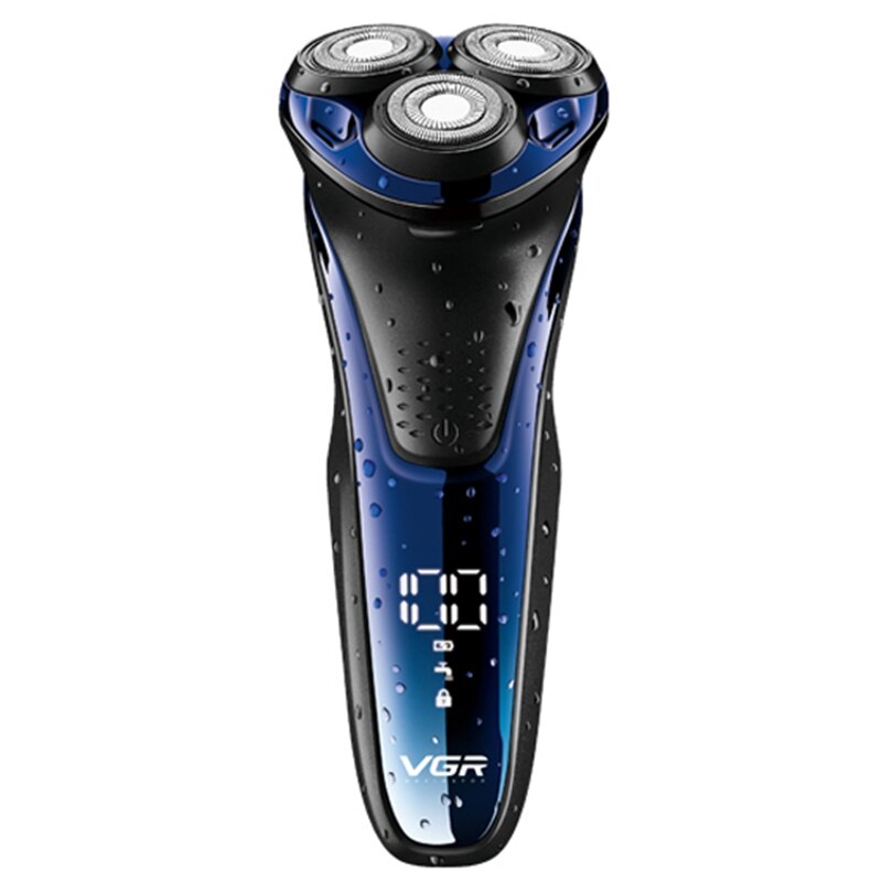 Waterdichte scheermachine voor mannen, oplaadbaar elektrisch scheerapparaat, elektronisch elektrisch scheerapparaat voor mannen, roterende baard, usb-gezichtsbehandeling
