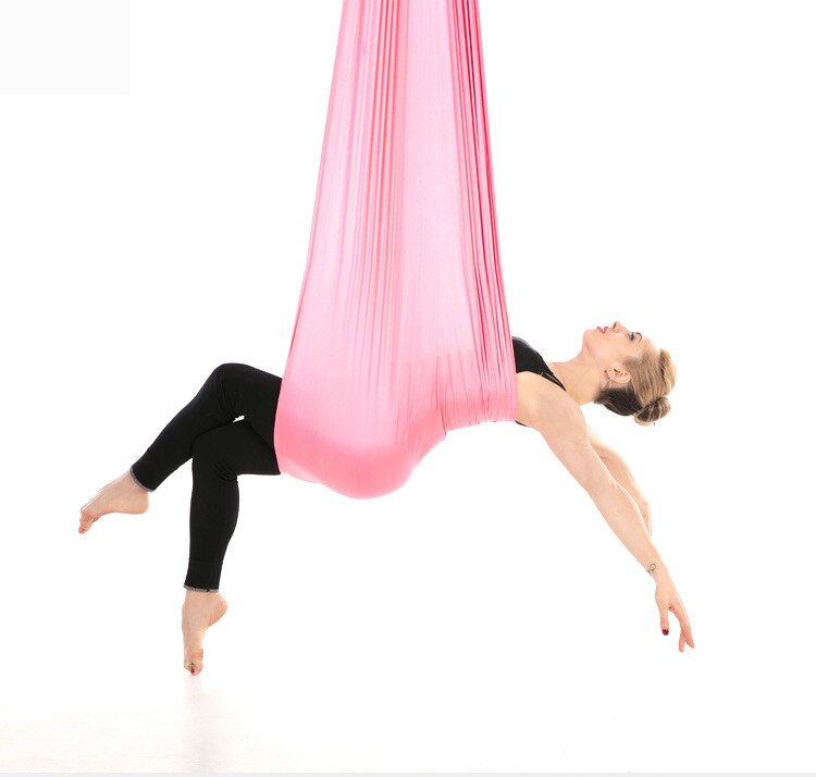 Aerial Yoga Hammock Premium Aerial Silk Yoga Swing Antigravity Yoga: Pink