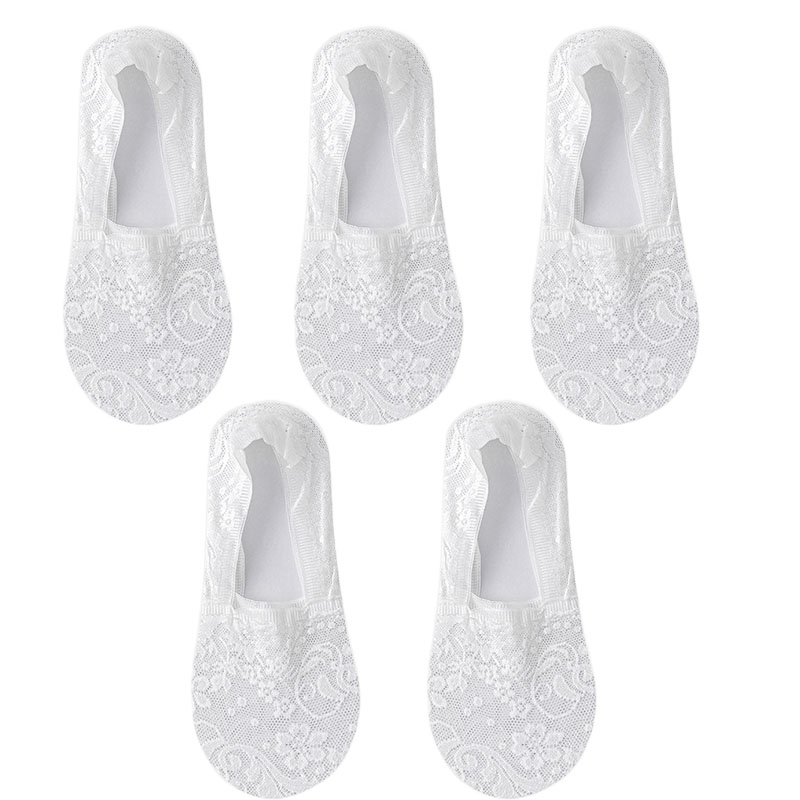 5 par/lote calcetines de mujer calcetines náuticos verano transpirable silicona antideslizante fino Invisible tobillo calcetín transparente corto Sox