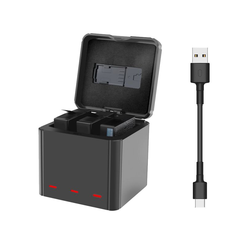 Lade Box Typ-C Interface Drei Lithium-Batterie Ladegerät Multi-Funktion Für Insta360 One X Sport Kamera
