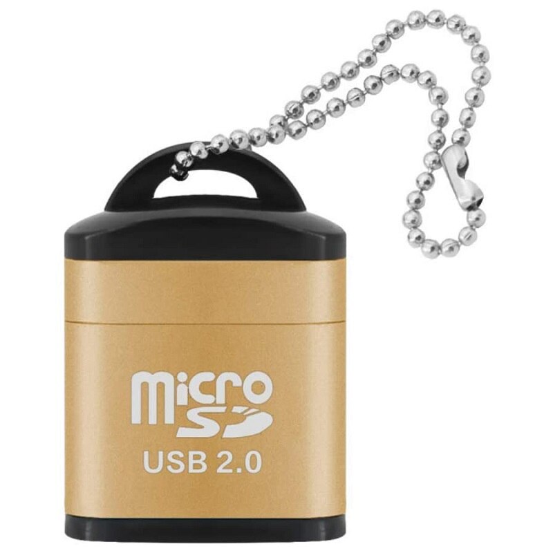 Usb 2.0 Micro Sd Tf Kaartlezer Adapter Draagbare Mobiele Telefoon Geheugenkaartlezer Voor Auto Audio Kaartlezer Laptop Accessoires: Gold
