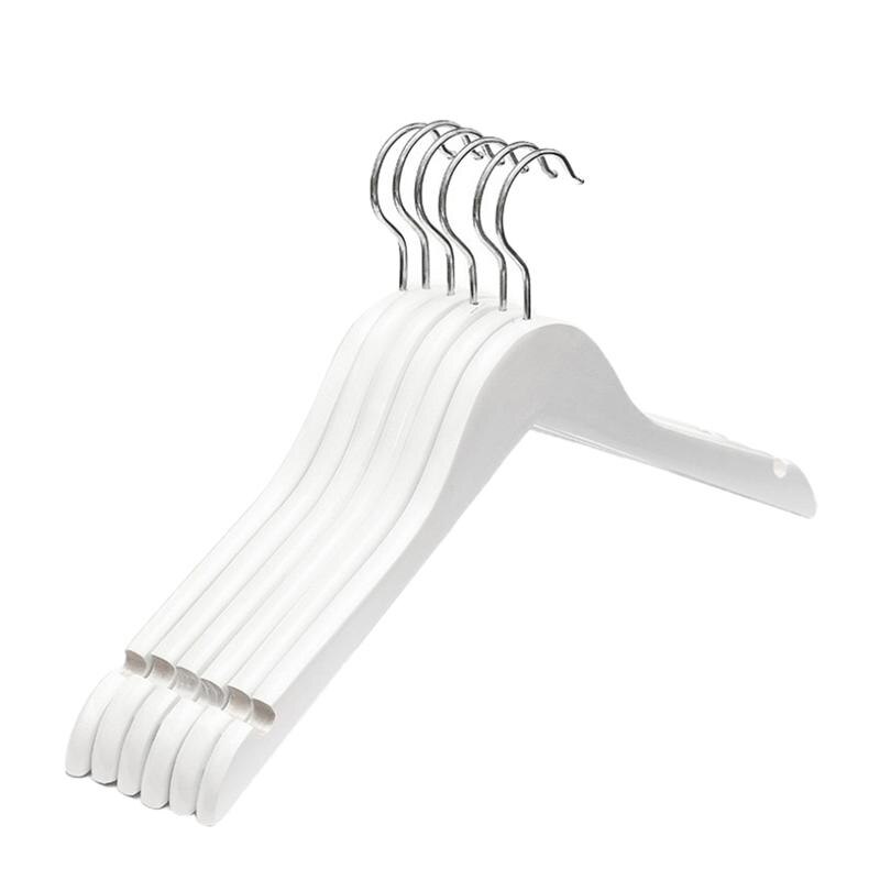 Witte Jas Hanger Massief Hout Hangers Trui Hangers Extra Brede Schouder Houten Hangers Voor Zware Jas Rok: 8pcs