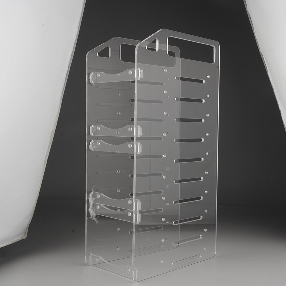 DIY Acryl Festplatte Halterung transparent Festplatte Regal Schreibtisch Computer Externe Speicher Kasten HDD Festplatten KäFeige