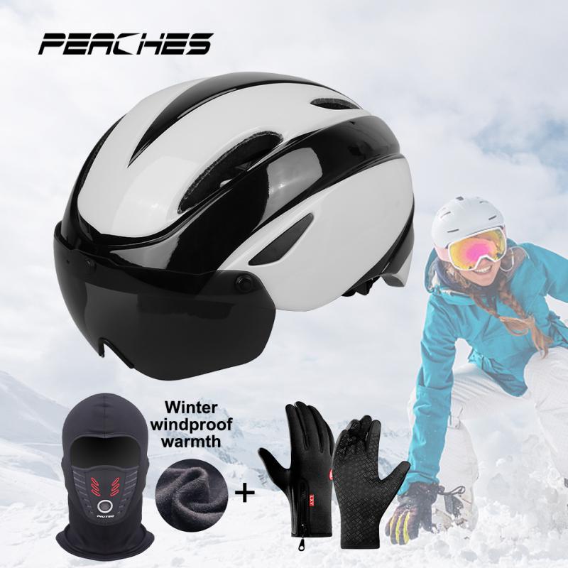 Ski Goggle Helm Voor Mannen Vrouwen Warm Helmen Mtb Helm Motorfiets Fiets Helm Snowboard Elektrische Racefiets Scooter Helm