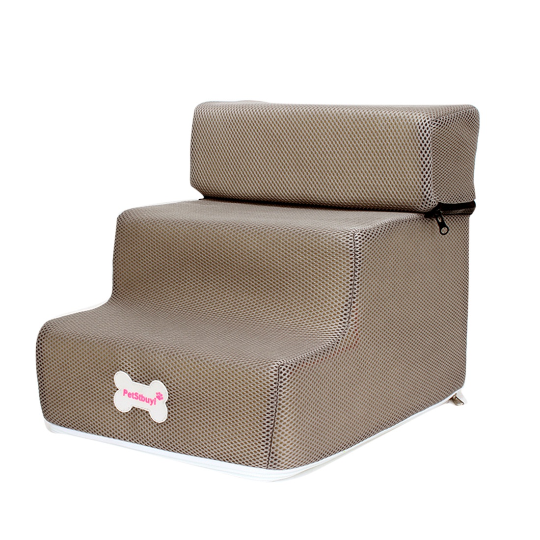 Hond Bed 3 Stappen Hond Trappen Hond Ladder Afneembare Pet Trappen Kat Puppy Ramp Anti-Slip Verwijderbare Honden Bed trappen Dierbenodigdheden: Khaki