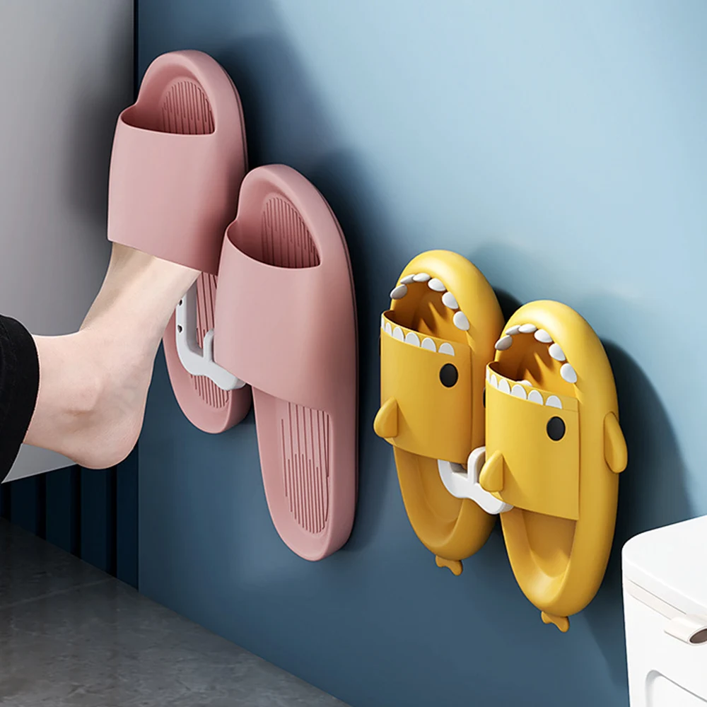 Selbstklebende Hausschuhhaken, Hausschuhe, Gestelle, ohne Stanzen, Wandmontage, Schuhe, Aufbewahrungsregal, Trocknungsaufhänger, Badezimmer, Schuhhaken, Zubehör