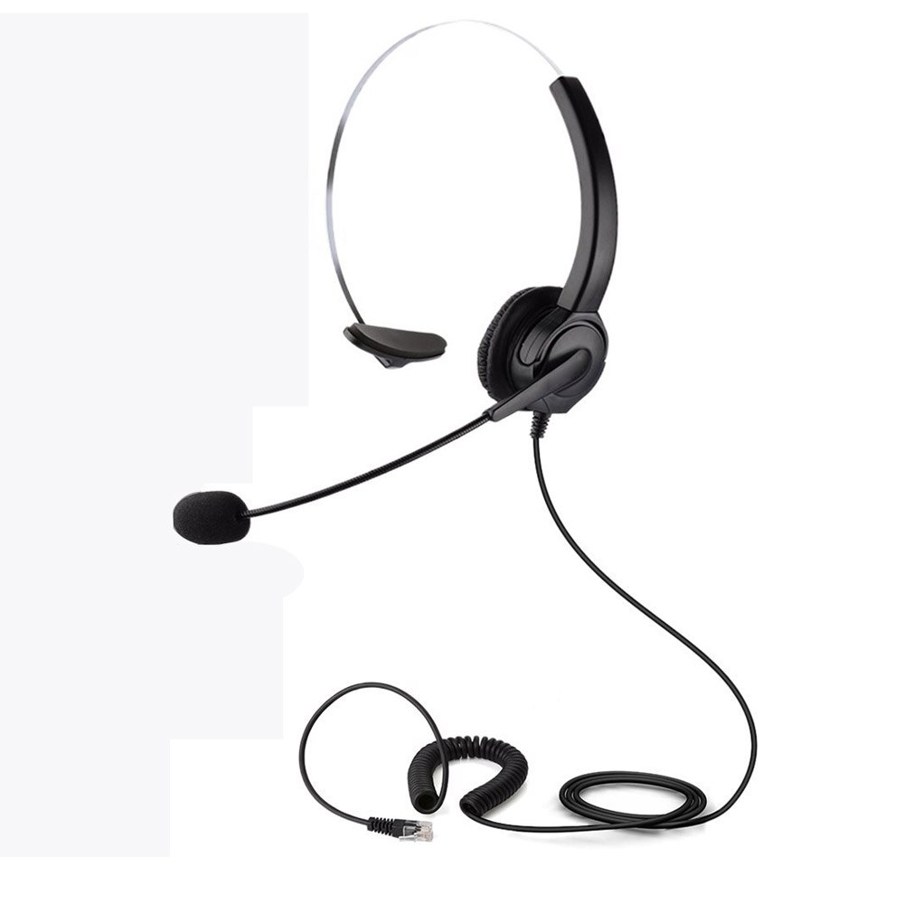 Draadgebonden Telefoon Headset Rj9 Voor Vaste Telefoons Call Center Noise Cancelling Telefoon Headset Mono Call Centere Headset