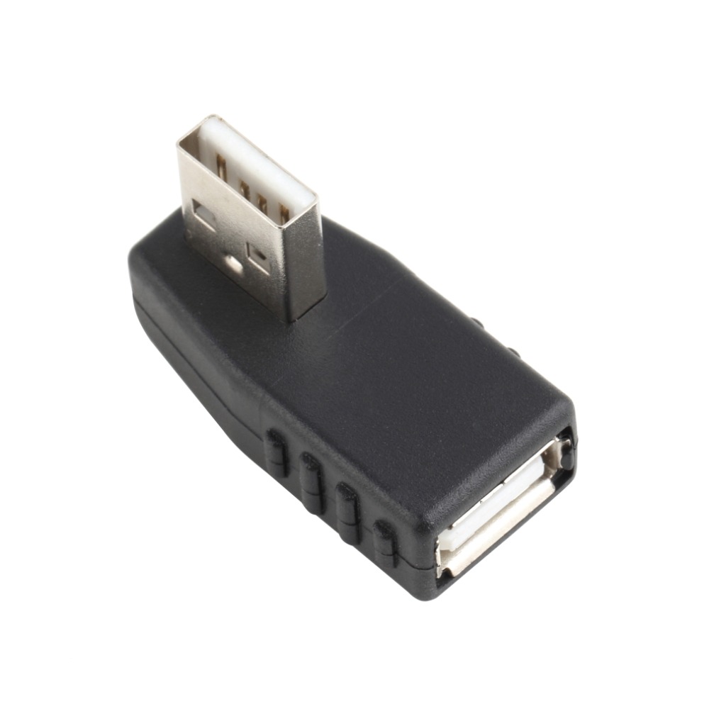 USB-A Male Naar USB-A Vrouwelijke Adapter Haakse Usb 2.0 A Man Vrouw Extension Adapter Connector Voor Laptop Pc Black