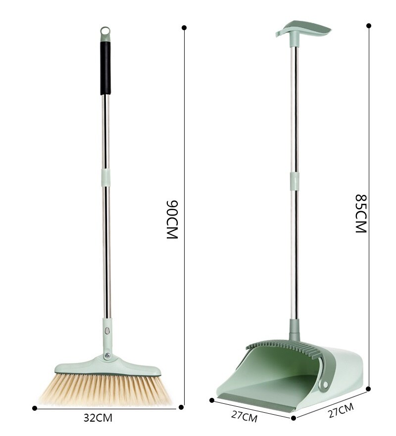 Foldable Standing Broom Dustpan Set with Extendable Broomstick Cleaning Brush Magic Windproof Rotatable Broom Broom Crumb Tools: D