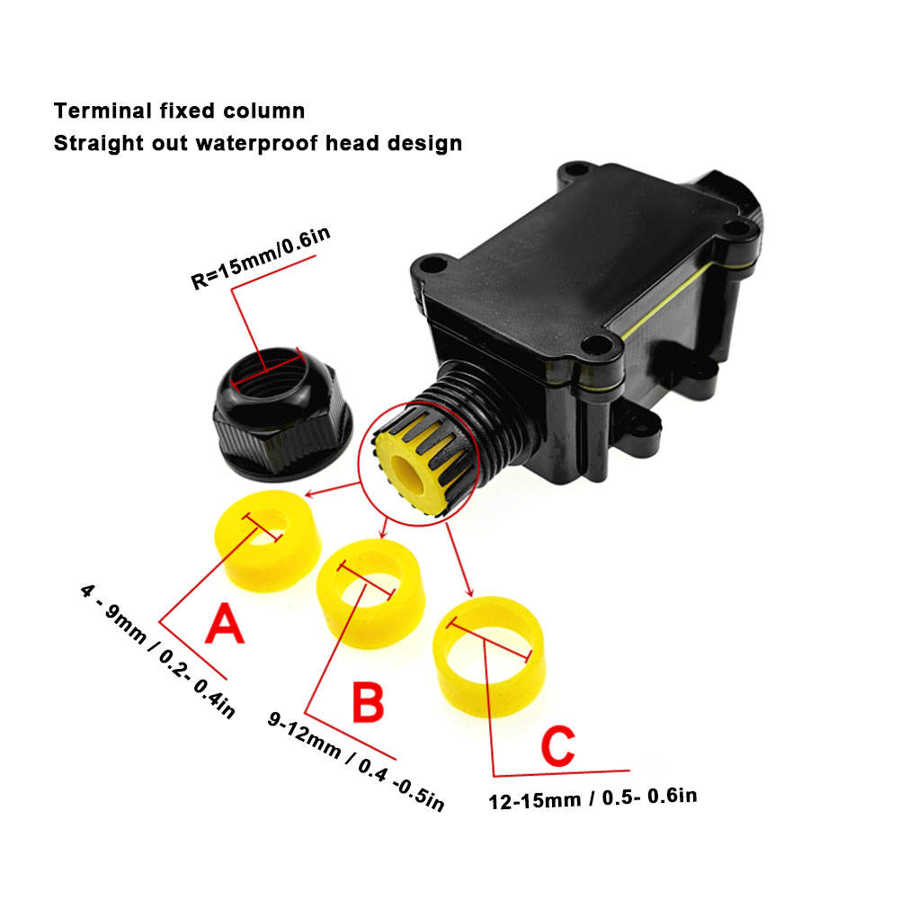 2 Way Waterproof Junction Box Underground Cable Line Protection Project Case Electrical Plastic Enclosure