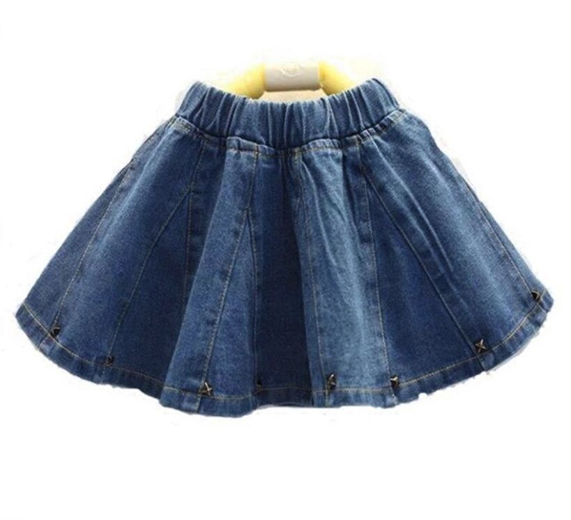 Zomer Lente Baby Meisjes Denim Rokken Kinderen Jean Rok Schattige Baby Kids Rivet Mini Rokken Peuter Kleding 2T-11T