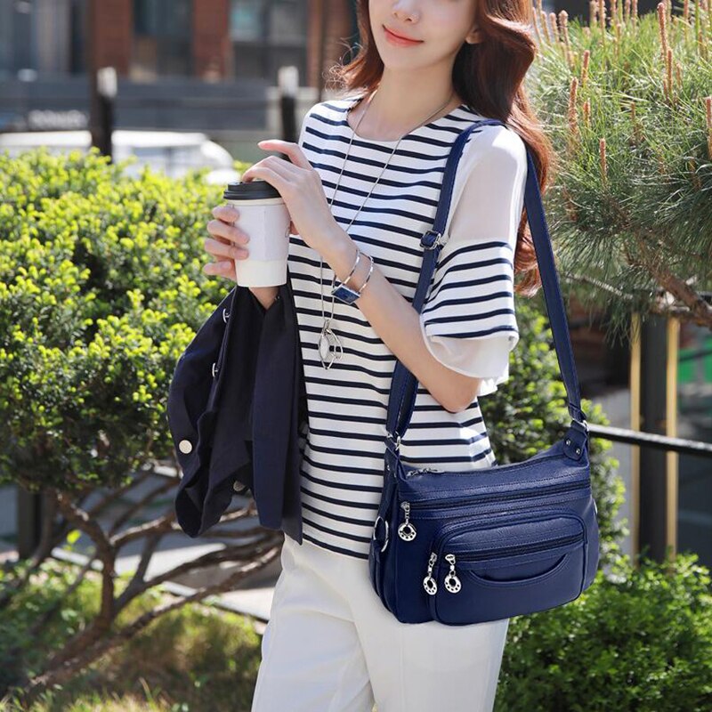 Lanzhixin dames casual crossbody tassen dames messenger bags zacht gewassen pu leren schoudertas dames handtas rits