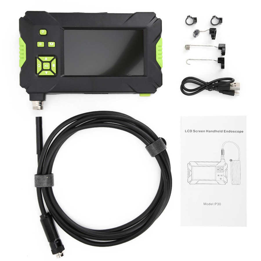 2m P30 High Definition Handheld Screen Endoscope 4.3 Inch Screen Industrial Pipeline Borescope Inspection Equipment