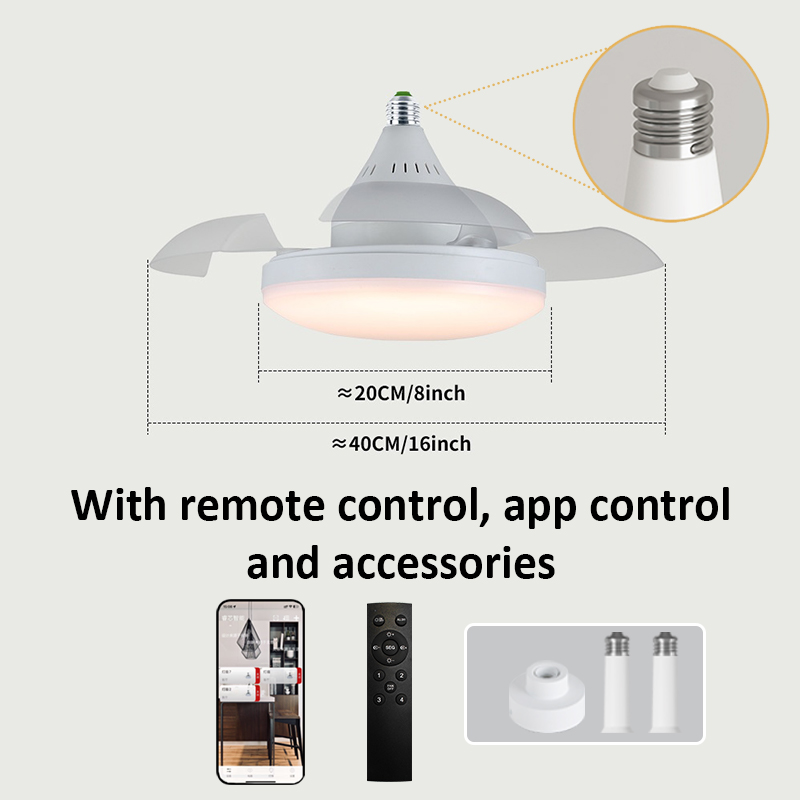 APP-bediening Plafondventilator Licht Intrekbare bladen Fans met lichttiming Dimbaar Moderne en eenvoudige slaapkamer Woonkamerverlichting: green