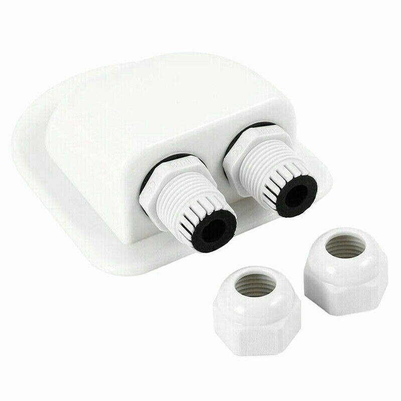 Waterproof ABS Double Roof Cable Entry Gland For Solar Panels Motorhomes Caravans Boats