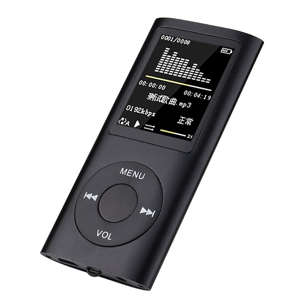 Hd Video Card MP3 Klassieke 32Gb Draagbare 1.8 "Lcd Hd Video Card MP3 MP4 Ondersteuning Music Video Media speler Fm Radio Ingebouwde Hd Mic: Black