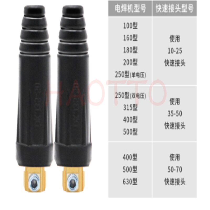 2 sets Welding machine quick plug square socket European plug and socket male and female dkj10-25 dkj35-50 dkj50-70
