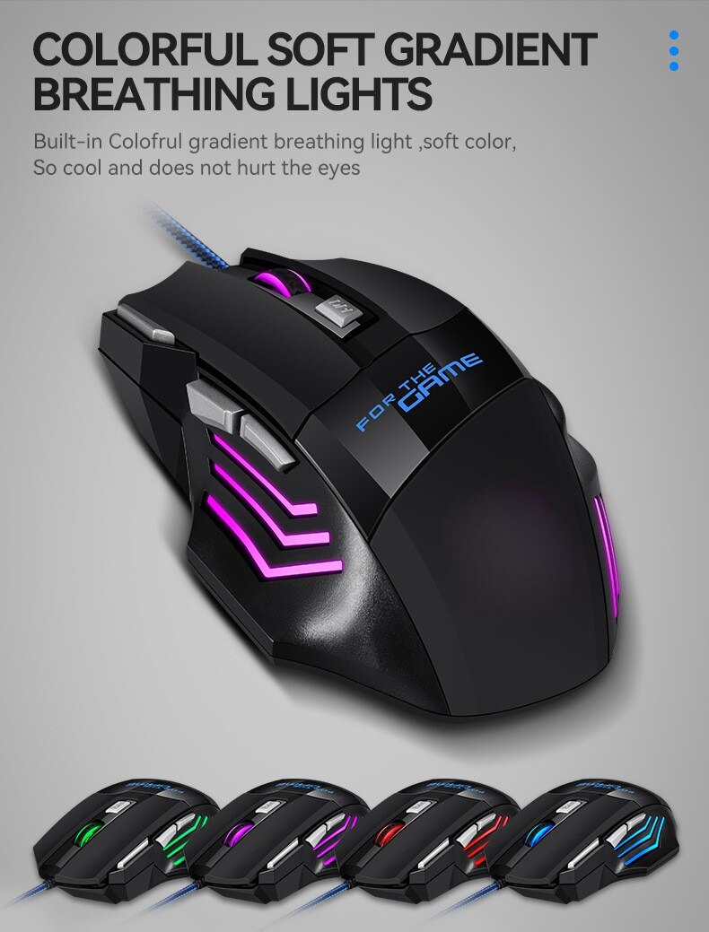 1 pc unthly neue hyper speed usb gaming maus rgb hintergrund beleuchtete ergonomische spiel mäuse 7d esports kabel gebundene maus für laptop pc gamer