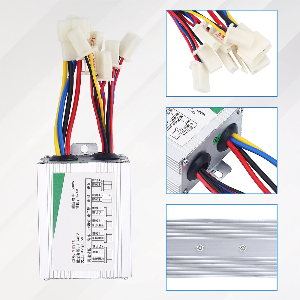 24V/36V/48V 250/350/500W DC Electric Bike Motor Brushed Controller Box for Electric Bicycle Scooter E-bike Controller Accessory