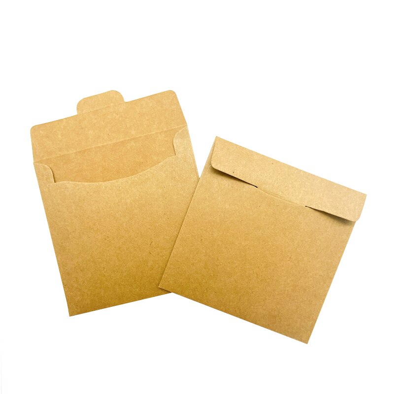 50 pièces/lot carré amour deux disques de Style CD plateau de rangement pour carte Scrapbooking Kraft cartes d'invitation de mariage
