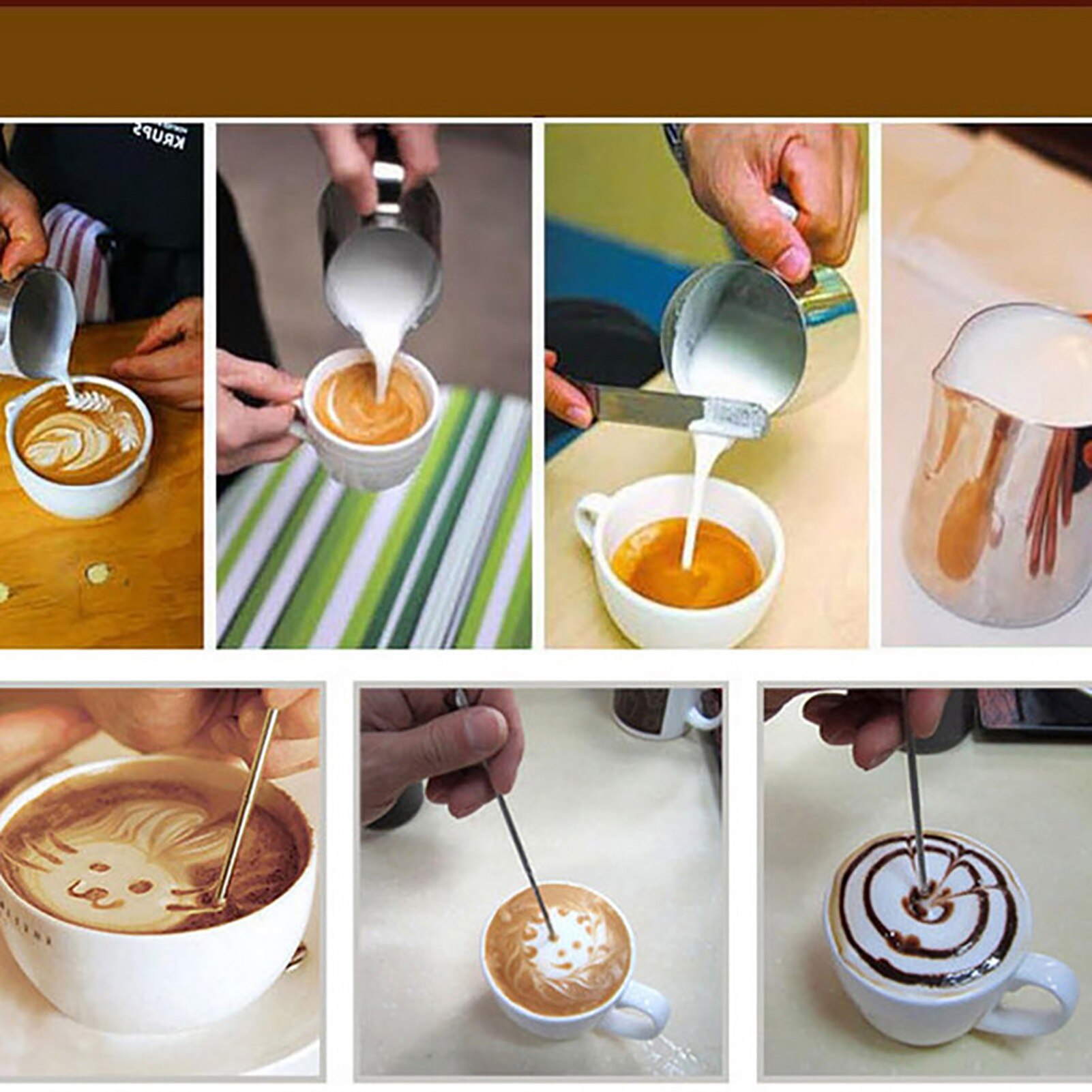 350/600/1000ML Stainless Steel DIY Coffee Jug Milk Frothing Craft Pitcher Cup Tea Pot Jug Frothing Jug Pitcher