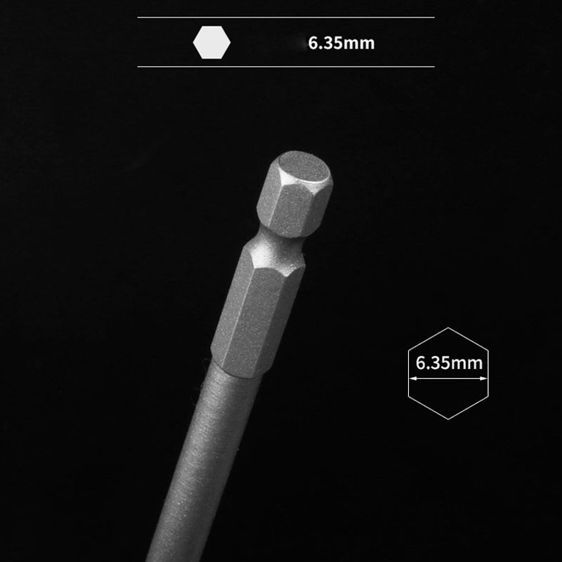 50mm långa torx-skruvmejselbits, 1/4 " magnetisk sexkantsborr, skruvmejselsats, plommonblommor, reparationshuvud, handverktyg