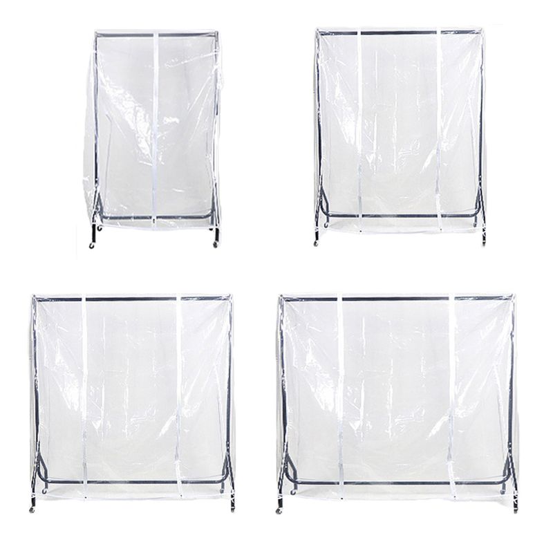 Porte-vêtements transparent, étanche à l'eau et à la poussière, fermeture éclair, présentoir de rangement pour vêtements, sac de protection suspendu, costume, manteau