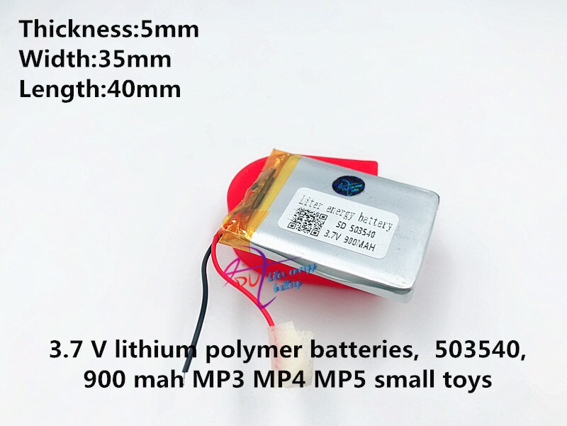 3,7 V 900mAh 503540 Lithium-Polymer Li-Po li ionen Akku zellen Für Mp3 MP4 MP5 GPS mobile bluetooth