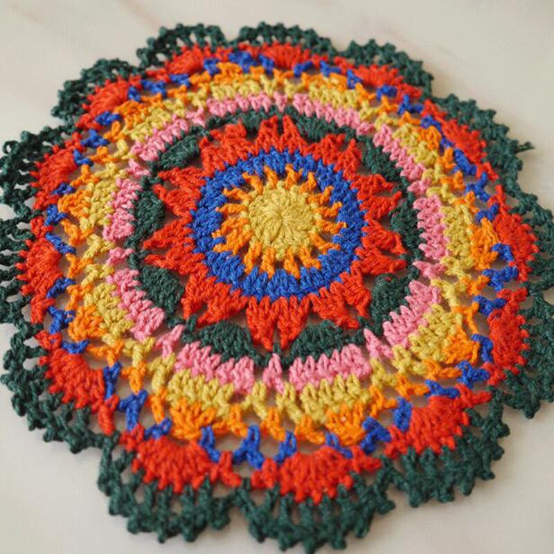 Dentelle chaude coton crochet napperon Table basse place tapis tissu napperon tasse boisson thé caboteur tasse noël salle à manger Pad cuisine